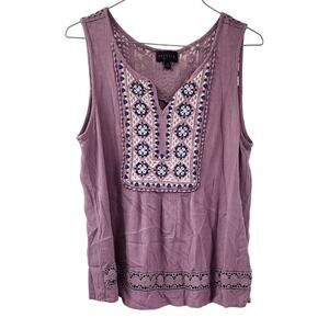 Artesia Sleeveless Purple Tank Top Womens Size Medium M